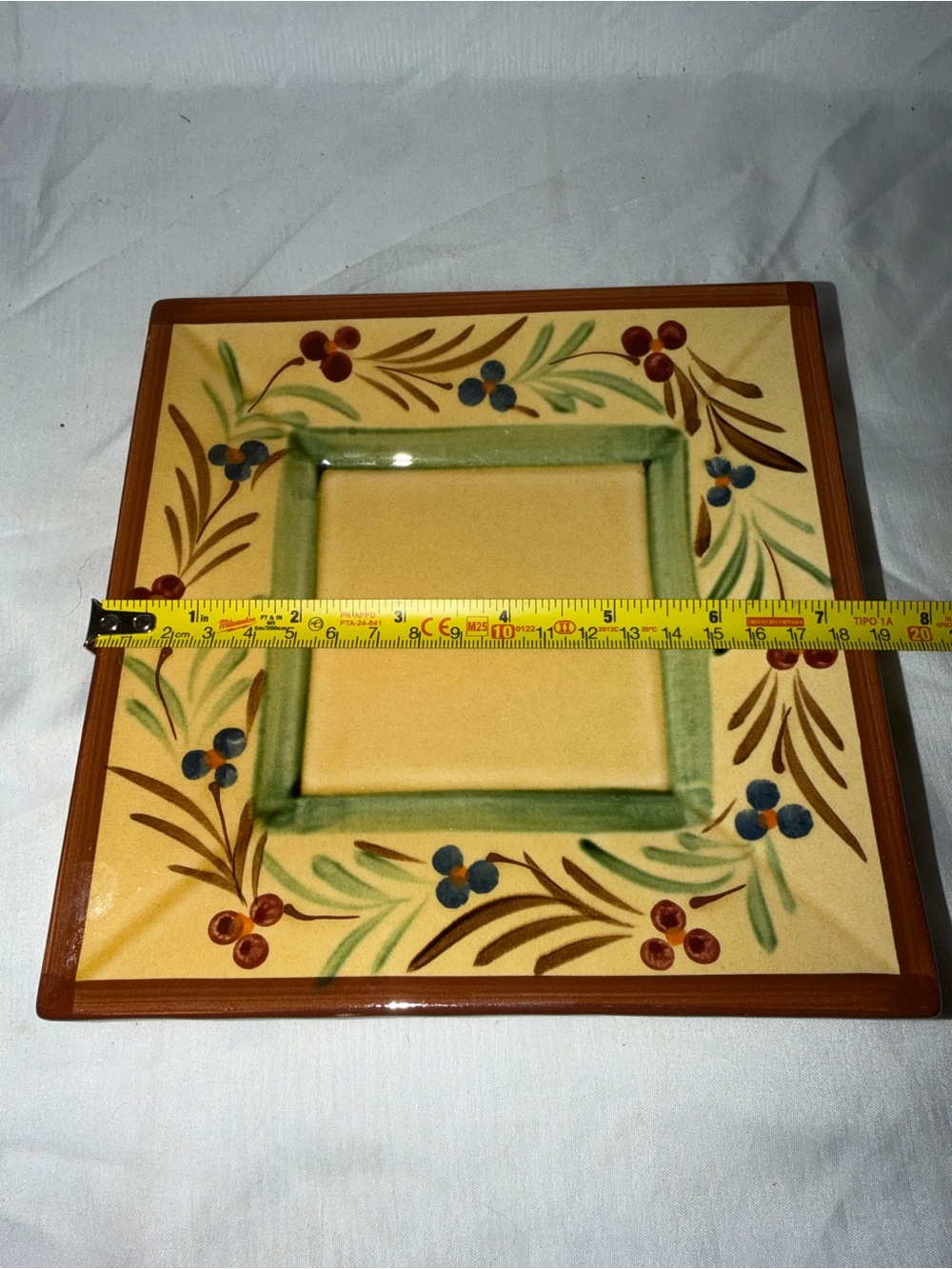 Faience Provençale du Poët-Laval France Hand-Painted 2-Piece Ceramic Set - Picture 9 of 10